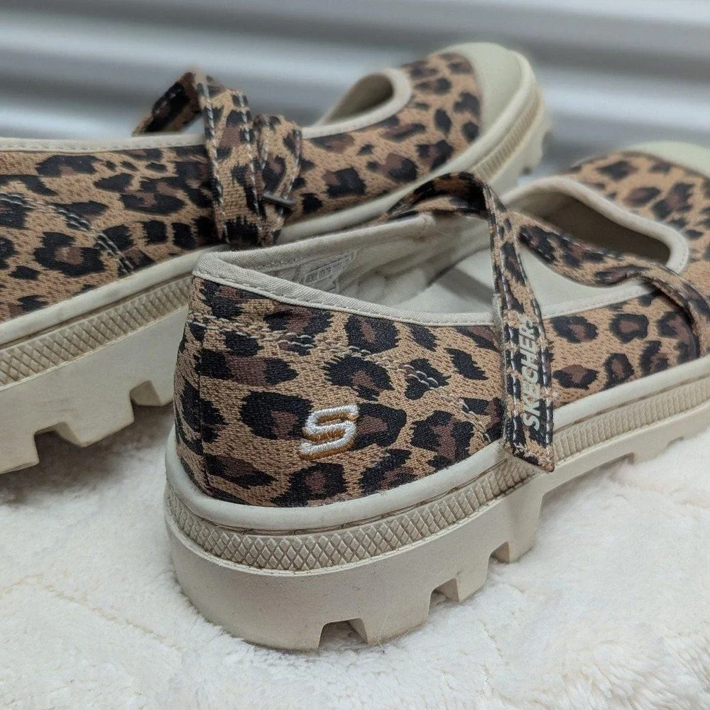 Y2K Grunge Fairy Leopard Mary Janes Vintage Skechers Lug Sole Platform Shoes 7.5